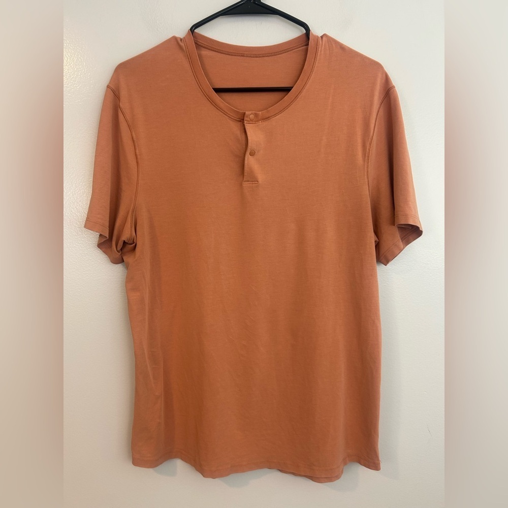 Lululemon Orange/Peach 5 Year Basic Ss Henley Sho… - image 2